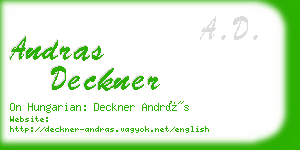 andras deckner business card